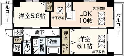 クレアーレヴェントルネス宮内の間取り画像