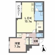 ベレオ安宅ヒュッゲの間取り画像