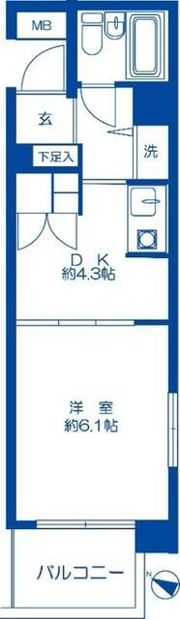 パークノヴァ伊勢佐木長者町の間取り画像
