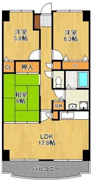 アーバンライフ折尾の間取り画像