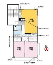 ジュネス西崎の間取り画像