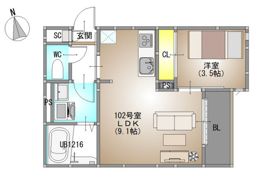 GRANDTIC 大元駅東の間取り画像