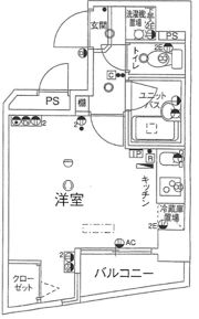 スカイコート新宿曙橋第2の間取り画像