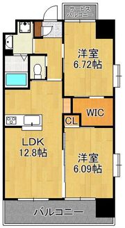ウィングス三郎丸の間取り画像