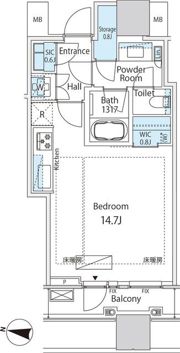 パークコート渋谷ザタワーの間取り画像