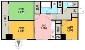 鞘町シティハウスの間取り画像