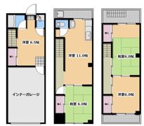美井元町ガレージ付貸家の間取り画像