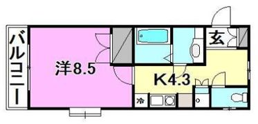 ビジュティエ桑原の間取り画像