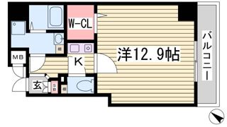 プレサンス神戸裁判所前の間取り画像