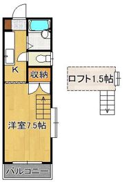 ハイネス枝光B棟の間取り画像