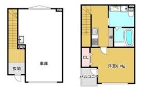 高野道ガレージハウスC棟の間取り画像