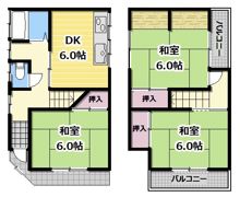 遠見貸家の間取り画像