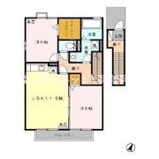ソレイユ西島Bの間取り画像