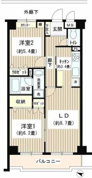 エステージ世田谷仙川の間取り画像