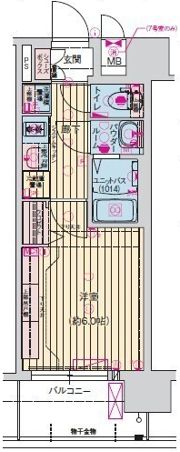 プレサンス桜川グロワールの間取り画像