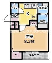 フジパレス西三荘V番館の間取り画像