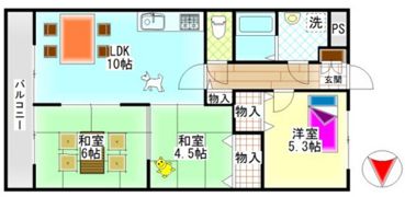 ネクスト倉田 東館の間取り画像
