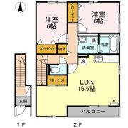 レセンテKaz B棟の間取り画像
