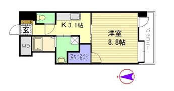 クレールコートタジマの間取り画像