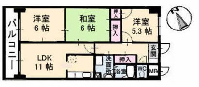 ファミーユ舟入中町の間取り画像