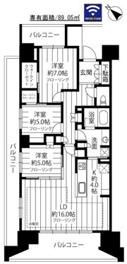 HARUMI FLAG PARK VILLAGE F棟の間取り画像