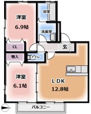 フルールの間取り画像
