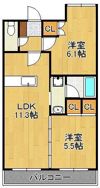 オークランドアサート木屋瀬の間取り画像