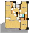 オークランド小倉原町通り 202号の間取り画像