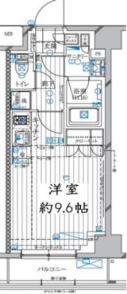 レガリス高田馬場Ⅱの間取り画像
