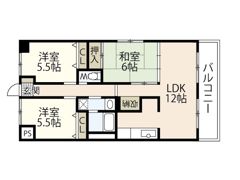 メープルヒル髙林の間取り画像