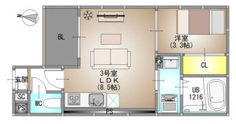 REGALEST 法界院 仮称）REGALEST 北方4の間取り画像