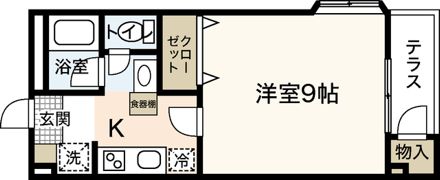 Ⅲハイツ上竹の間取り画像