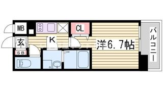 レジュールアッシュ神戸元町の間取り画像