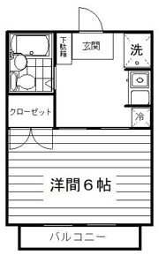 ホワイトコーポA棟の間取り画像