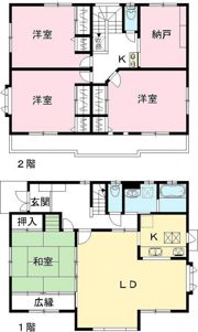 さいたま市岩槻区黒谷戸建の間取り画像