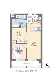 ミュージション朝霞台の間取り画像
