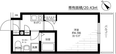 グリフィン新横浜・弐番館の間取り画像