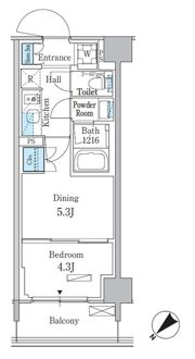 パークアクシス品川南大井パークフロントの間取り画像