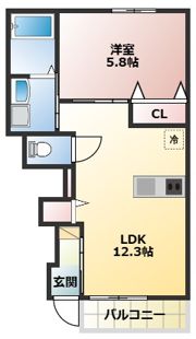 ベルエキップ エム 飯塚の間取り画像