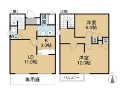 中庄コリーヌ西B棟の間取り画像