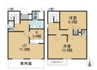 中庄コリーヌ西B棟の間取り画像