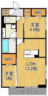 ルシオル鞘ヶ谷の間取り画像