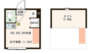 ハーモニーテラス大島Ⅲの間取り画像