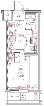 クレヴィスタ横浜鶴見の間取り画像
