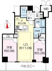ジオタワー天六の間取り画像