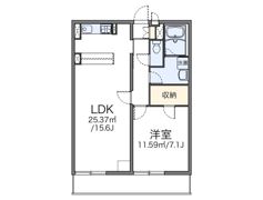 レオパレス紫峰ヶ丘Ⅰの間取り画像