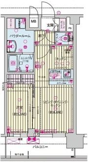 プレサンス天王寺ヴィヴァンの間取り画像