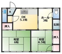 杉山貸家の間取り画像