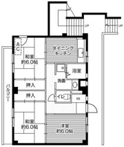 ビレッジハウス中貫3号棟の間取り画像