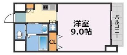 モノトーン難波の間取り画像